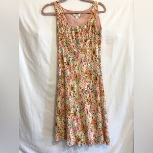 Ann Taylor LOFT sleeveless Dress, Size 0, warm Floral print